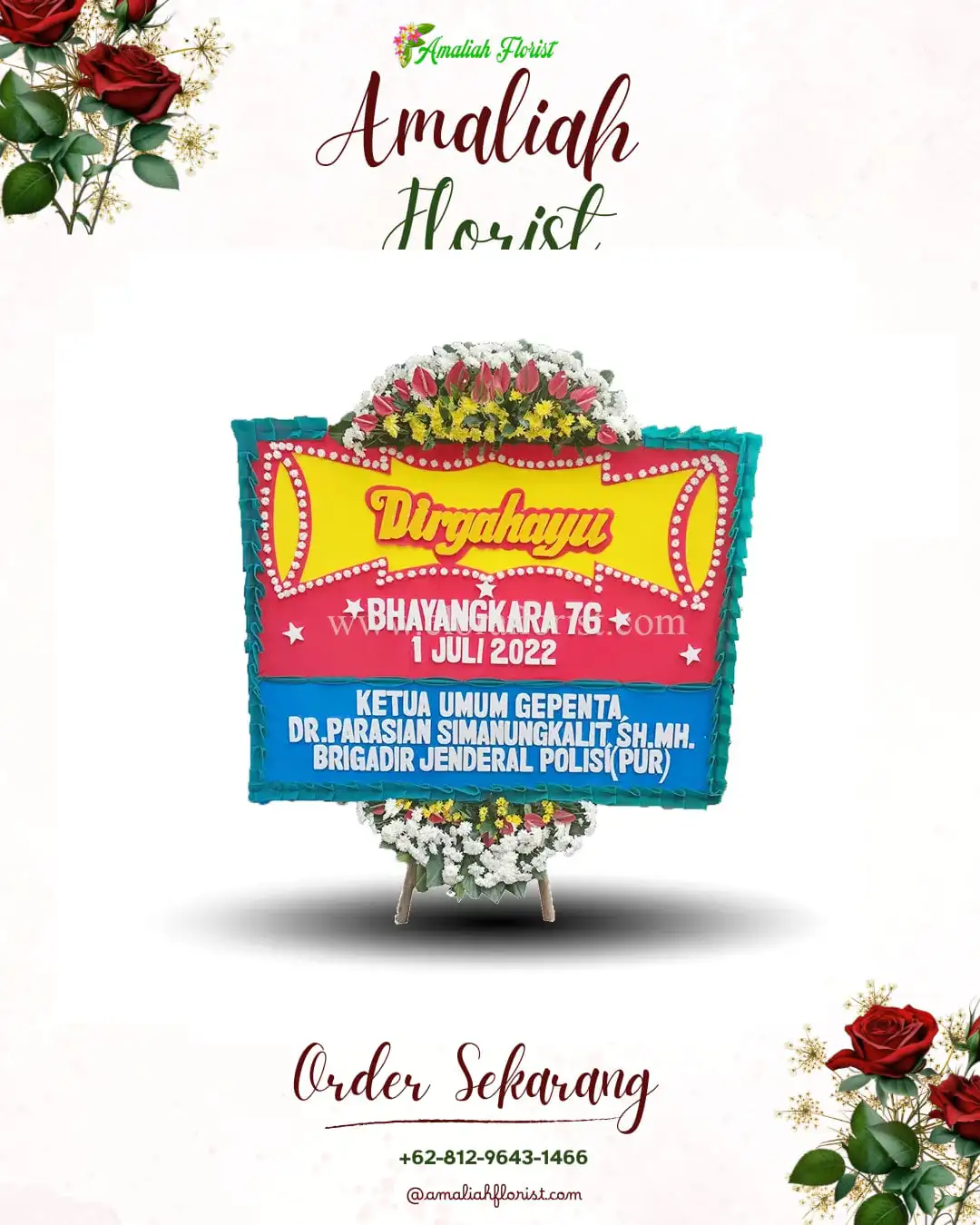 Papan Bunga HUT Ulang Tahun Bajomulyo